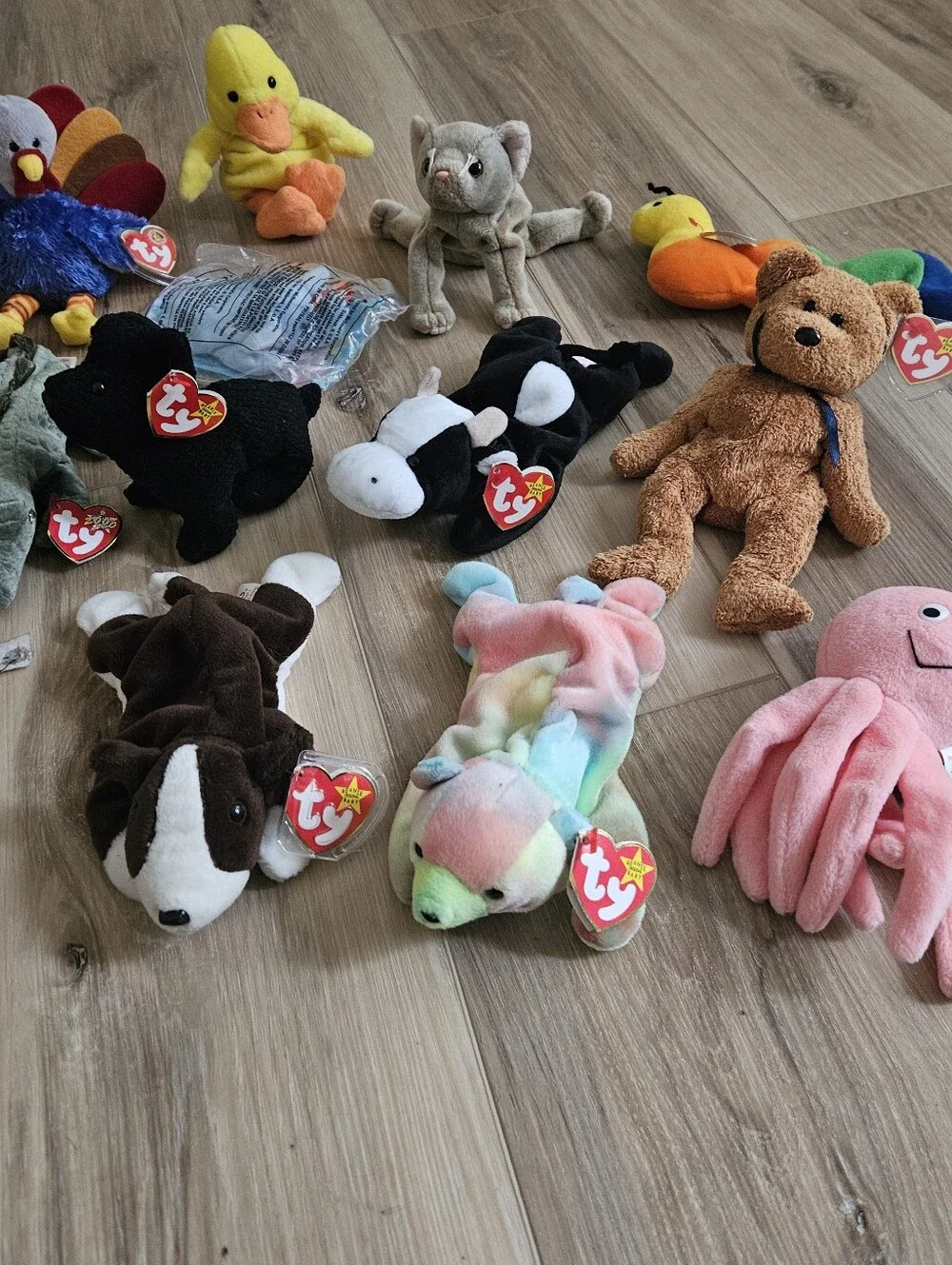 Lot Of 17 Ty Beanie Babies Small Pet Plush Lot Beanie Baby Lot Huge Haul